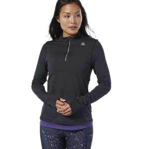 Reebok One Series Running Thermowarm Quarter Zip Sweatshirt Damen - Schwarz - DE 694-CJD